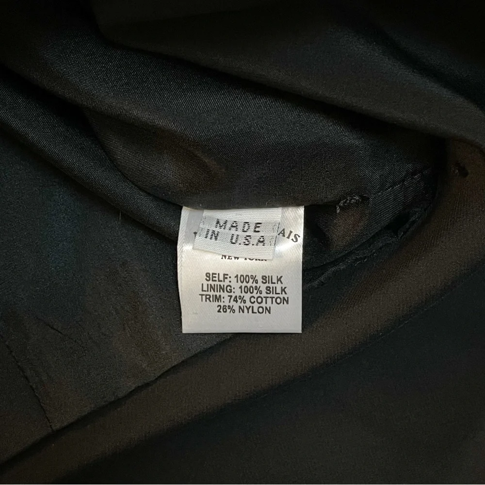 Mirror Palais Silk Unwrap Me Black Mini Dress - Picture 8 of 8